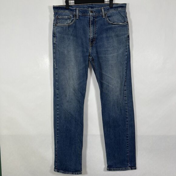 Levi's 505 Jeans Straight Leg Regular Fit Mens 36x32 (34x32 Measured) Light Wash - Picture 1 of 16